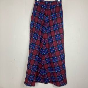 80s Vintage Plaid Skirt